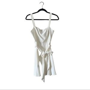 BCBG White linen dress